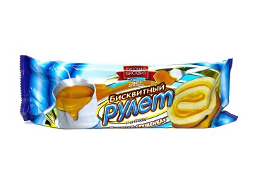 Русский Бисквит Рулет 175г Россия (с вареной сгущенкой)